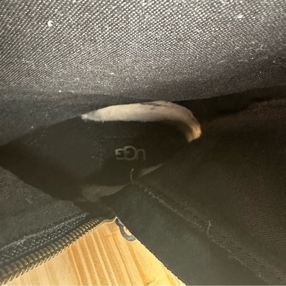 UGG Emerie Knee High Flat Boots Black Genuine Suede Fringe Boho Size 6 - Picture 7 of 10